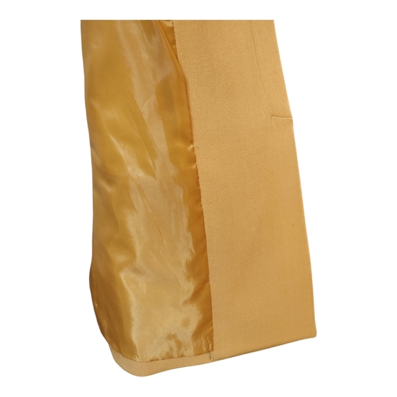 Nipon Boutique Mustard Yellow Open Front Blazer – Chic Workwear Layer Size 18W - Picture 6 of 8